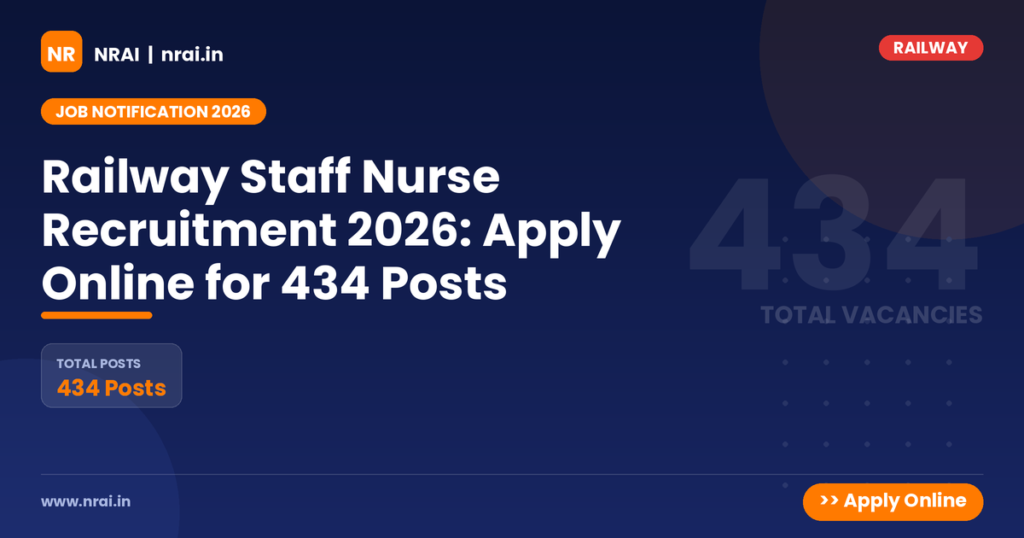 Railway Staff Nurse Recruitment 2026: Apply Online for 434 Posts - NRAI nrai.in