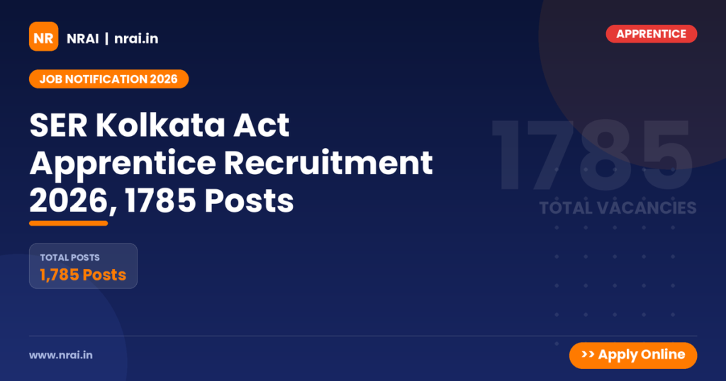 SER Kolkata Act Apprentice Recruitment 2026, 1785 Posts - NRAI nrai.in