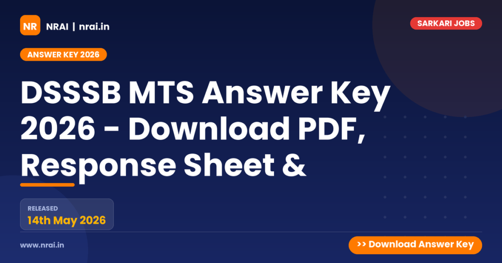 DSSSB MTS Answer Key 2026 - Download PDF, Response Sheet & - NRAI nrai.in