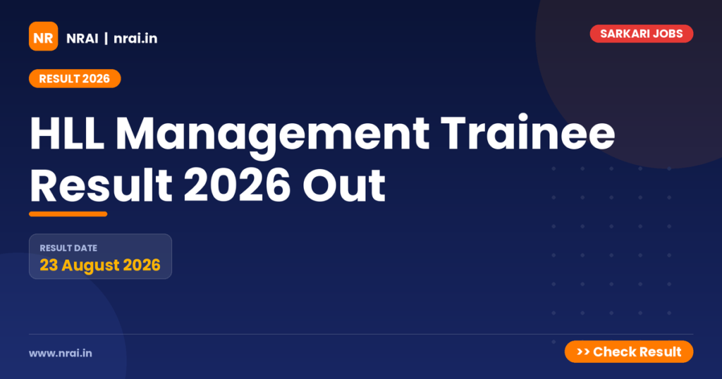 HLL Management Trainee Result 2026 Out - NRAI nrai.in