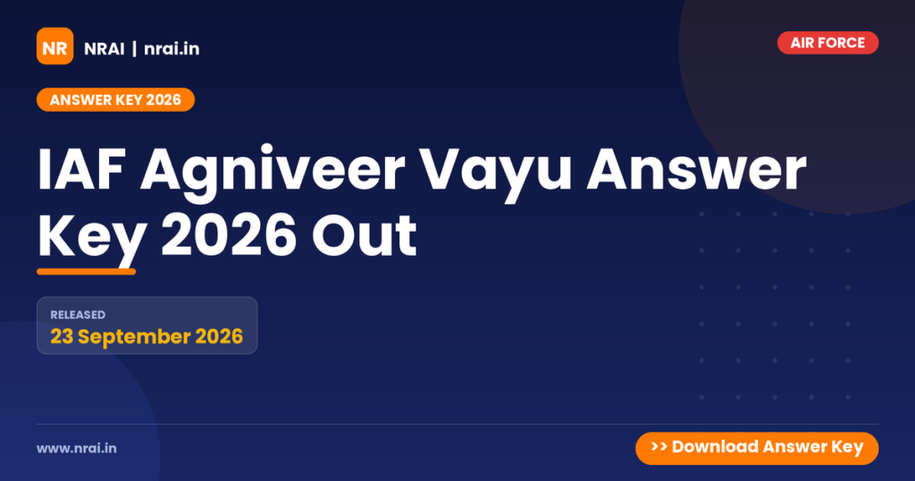 IAF Agniveer Vayu Answer Key 2026 Out - NRAI nrai.in