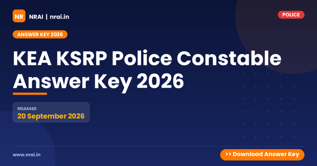 KEA KSRP Police Constable Answer Key 2026 - NRAI nrai.in