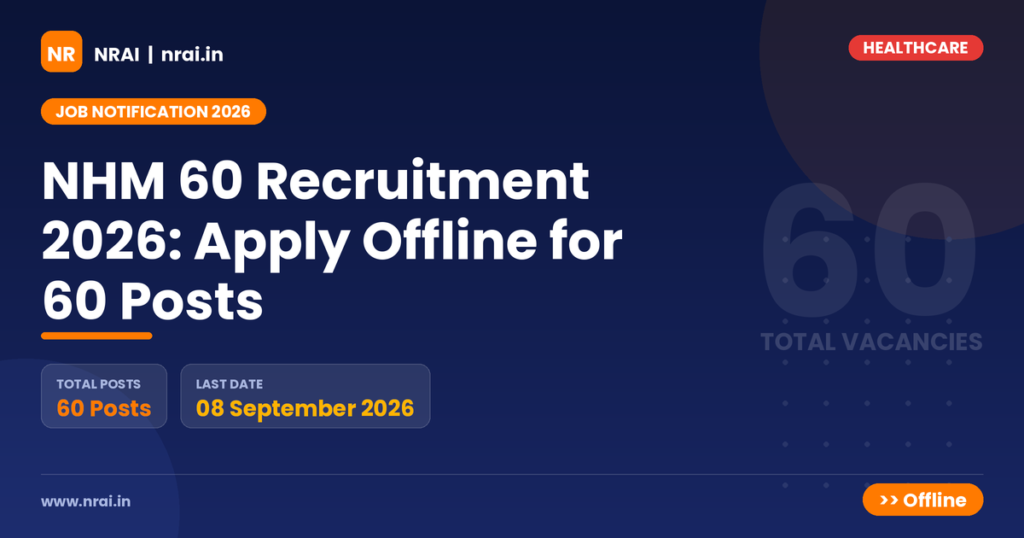 NHM 60 Recruitment 2026: Apply Offline for 60 Posts - NRAI nrai.in