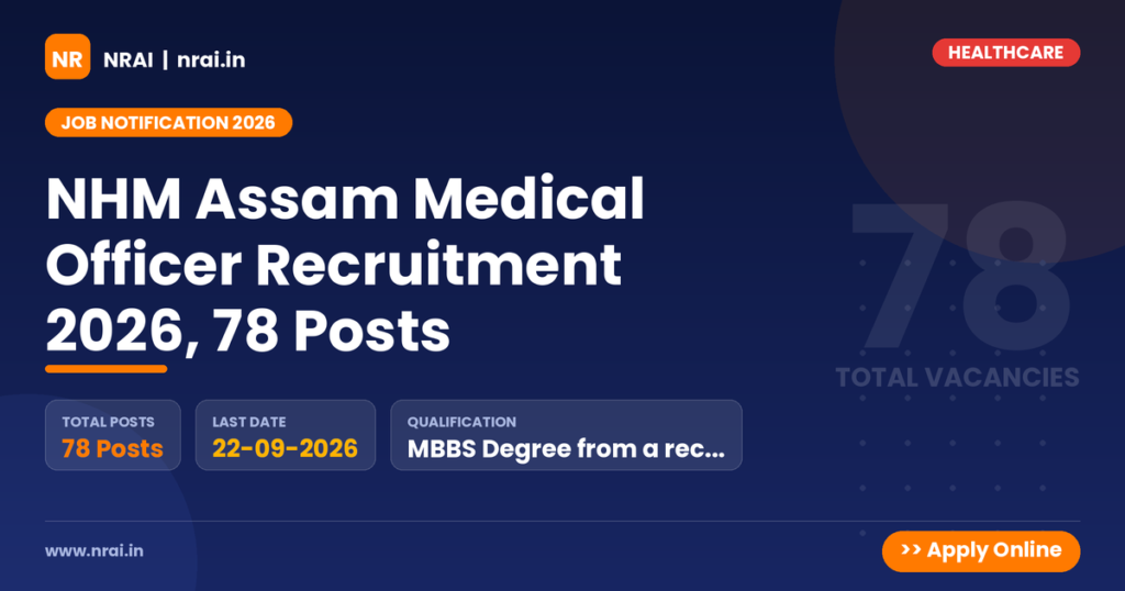 NHM Assam Medical Officer Recruitment 2026, 78 Posts - NRAI nrai.in