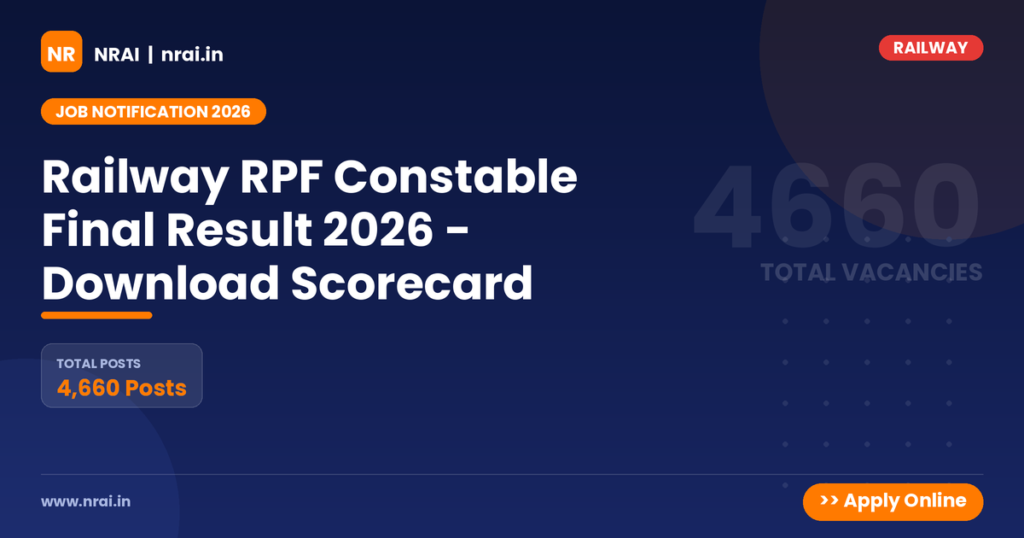 Railway RPF Constable Final Result 2026 - Download Scorecard - NRAI nrai.in