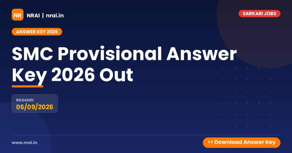 SMC Provisional Answer Key 2026 Out - NRAI nrai.in