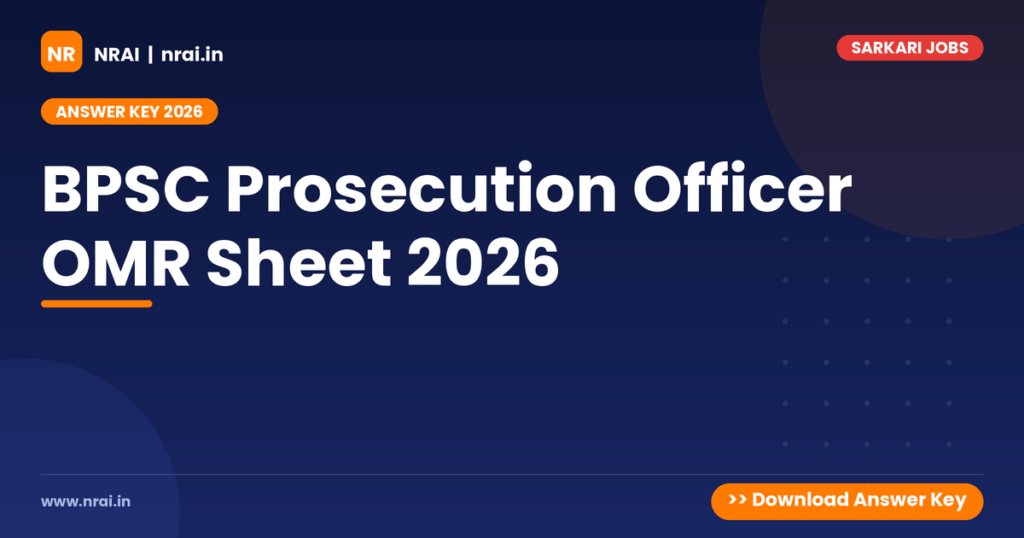 BPSC Prosecution Officer OMR Sheet 2026 - NRAI nrai.in