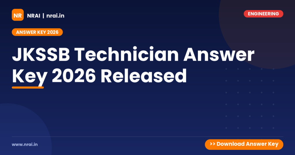 JKSSB Technician Answer Key 2026 Released - NRAI nrai.in